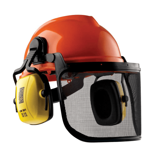 CASCO MOTOSERRISTA FONO CM501 VISOR DE MALLA METALICA