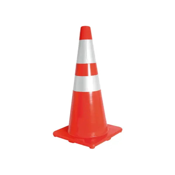 CONO PVC 28″ CON DOBLE CINTA REFLECTANTE