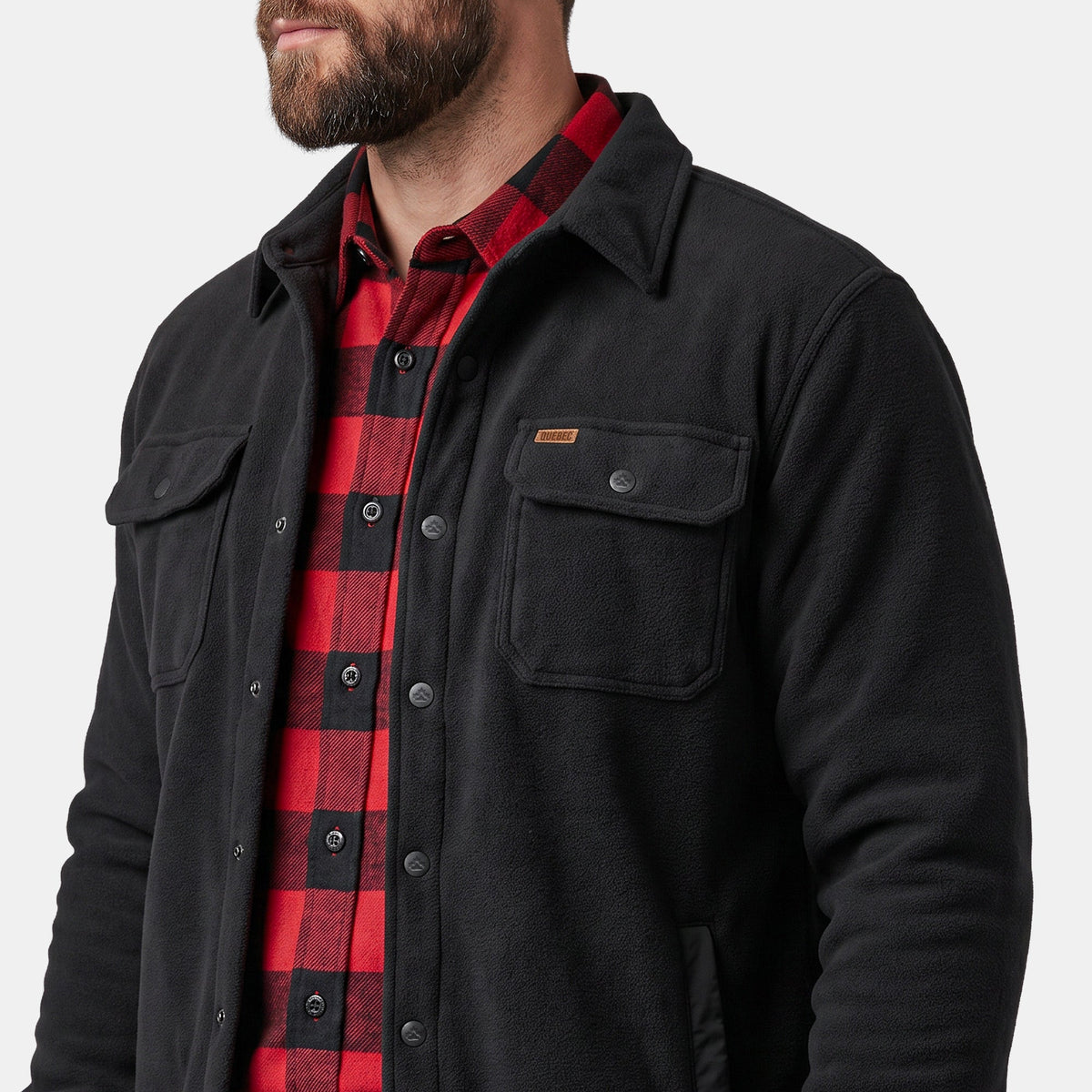 Chaqueta Polar Quebec Grizzly Negro
