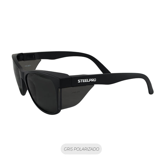 LENTE SEGURIDAD SAFEBLACK GRIS POLARIZADO STEELPRO