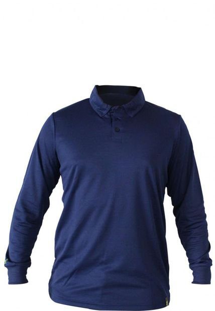 POLERA COOLDRY QUEBEC MANGA LARGA AZUL