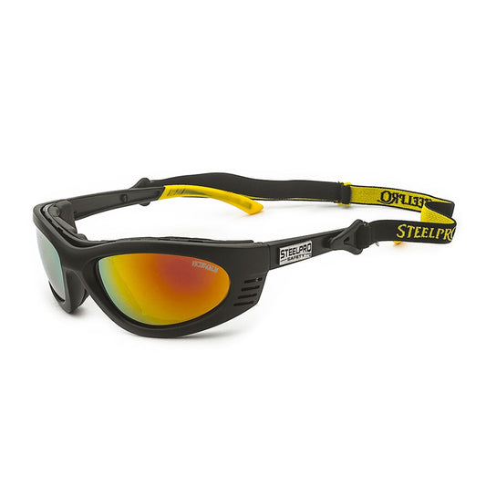LENTE SEGURIDAD TURBINE GT GRIS/MARCO NEGRO C/REVO ROJO