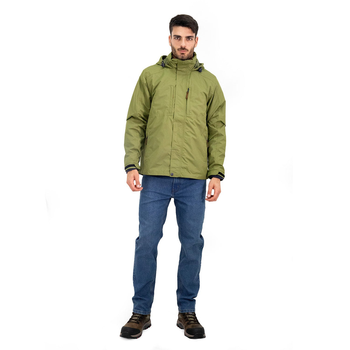 Parka Desmontable Quebec Ottawa 3 en 1 Verde Oliva