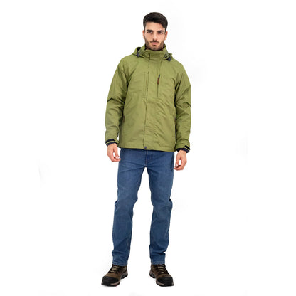 Parka Desmontable Quebec Ottawa 3 en 1 Verde Oliva