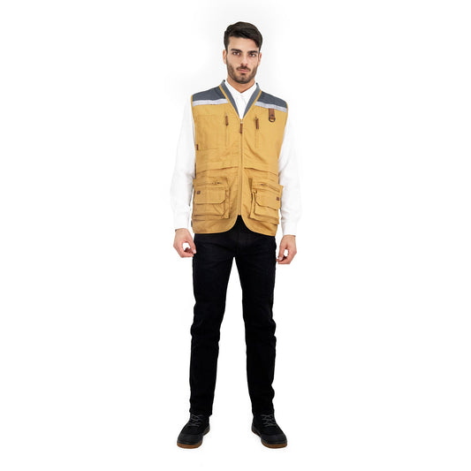 Chaleco Geólogo Gabardina Quebec Camel