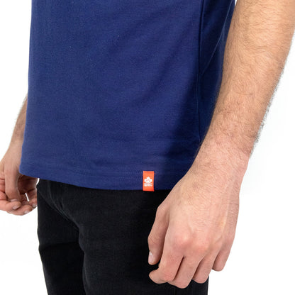 Polera Pique Quebec Manga Corta Azul Hombre
