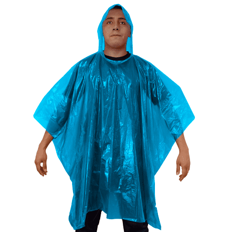 PONCHO DE EMERGENCIA BIODEGRADABLE ALASKA AZUL