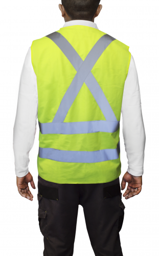 CHALECO REFLECTIVO AMARILLO 4 CINTAS CERTIFICADO CLASE II EN20471