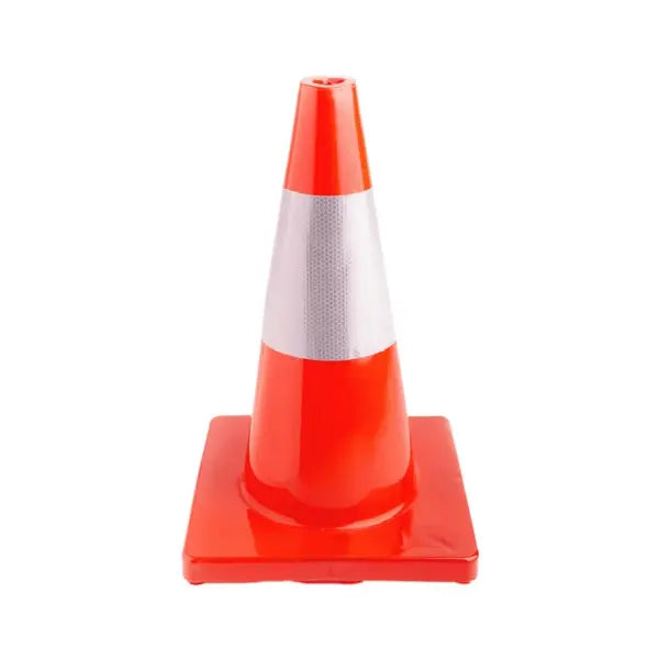 CONO PVC 18″ CON CINTA REFLECTANTE