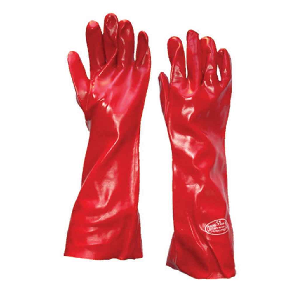 GUANTE PVC 18-45 CM ROJO