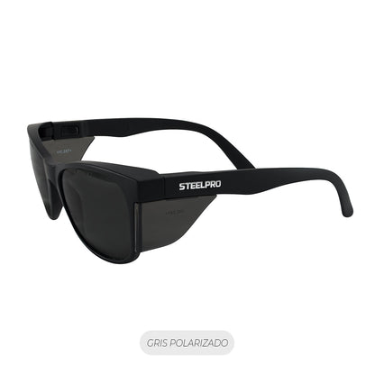 LENTE SEGURIDAD SAFEBLACK GRIS POLARIZADO STEELPRO